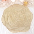 thumbnail image 1 of BalsaCircle 6 Round Gold 15" Metallic Vinyl Rose Flower Placemats Party Events Rception Decorations Supplies, 1 of 8