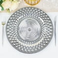 thumbnail image 1 of BalsaCircle 6 Round Silver 13" Plastic Charger Plates  Sparkling Diamond Design Party Events Decorations Supplies, 1 of 8