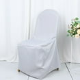 thumbnail image 1 of Balsa Circle 6 Silver Solid Polyester Banquet Chair Covers Slipcovers Party Linens, 1 of 8