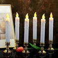 thumbnail image 1 of BalsaCircle 6 White 10" LED Taper Candles Lights Gold Candle Holders Wedding Party Centerpieces Decorations, 1 of 7