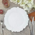 thumbnail image 1 of BalsaCircle 6 White 13" Acrylic Wooden Textured Round Reef Charger Plates, 1 of 7