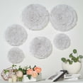 thumbnail image 1 of BalsaCircle 6 White Carnations 12" 16" 20" Large Tissue Paper Flowers Wall Backdrop Party, 1 of 5