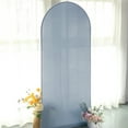 thumbnail image 1 of Balsa Circle 6 ft Dusty Blue Fitted Matte Spandex Round Top Wedding Arch Backdrop Stand Cover Party Events Decorations, 1 of 8