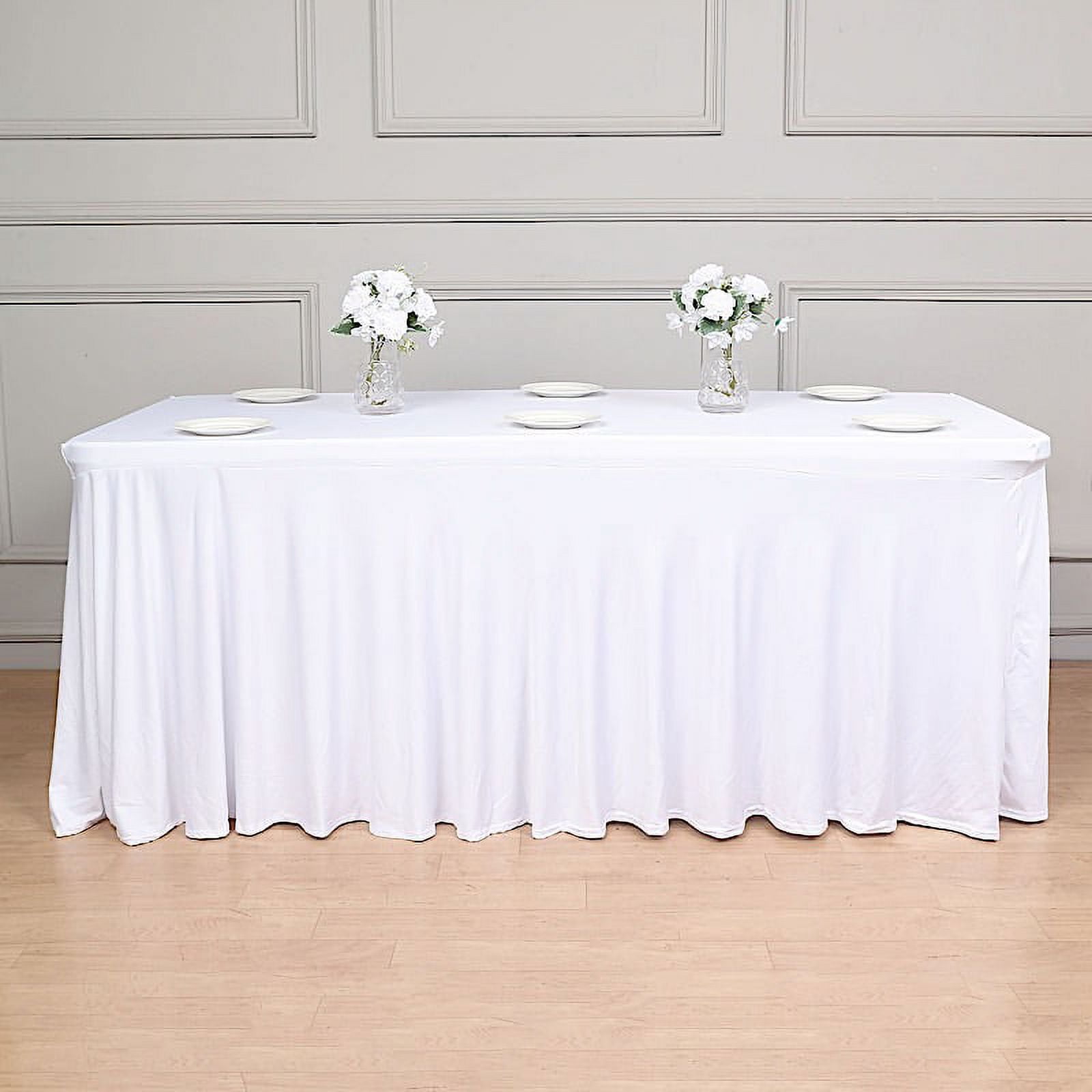 White Paper Linen Rectangle Tablecloth