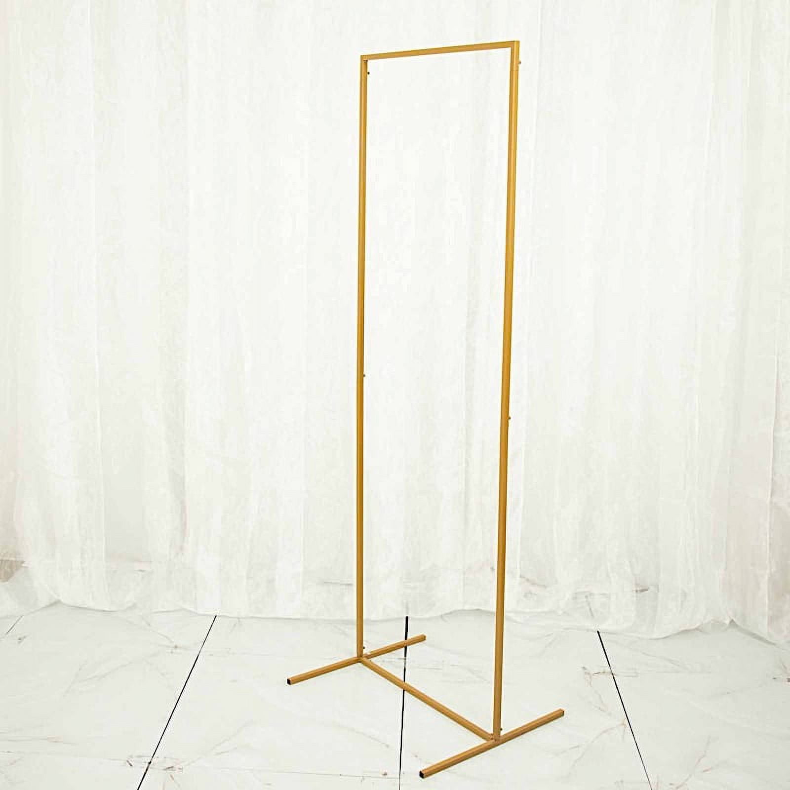 BalsaCircle 6 ft Gold Metal Floral Display Frame Rectangular Backdrop ...