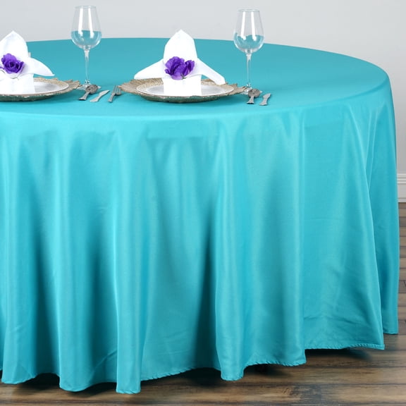 BalsaCircle 6 pcs 132" Round Polyester Tablecloths Table Cover Linens for Wedding Party Events Home Kitchen Dining