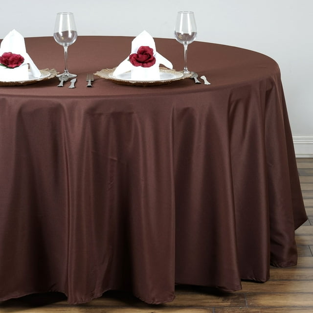 BalsaCircle 6 pcs 132" Round Polyester Tablecloths Table Cover Linens for Wedding Party Events Home Kitchen Dining