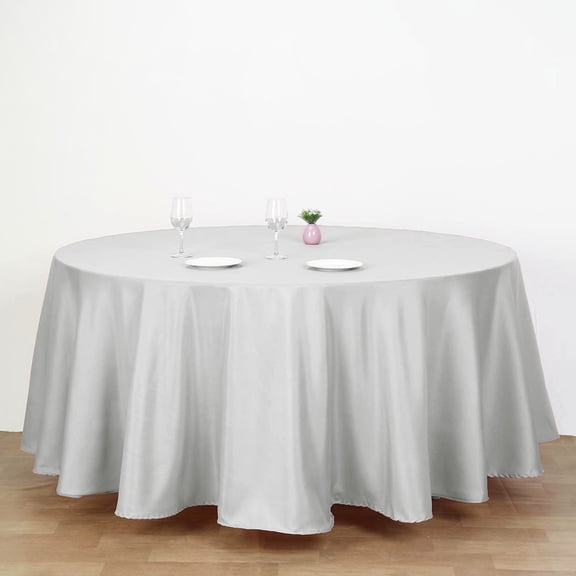 BalsaCircle 6 pcs 132" Round Polyester Tablecloths Table Cover Linens for Wedding Party Events Home Kitchen Dining
