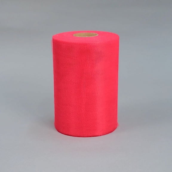 BalsaCircle 6" x 300 feet Wedding Tulle Roll Red