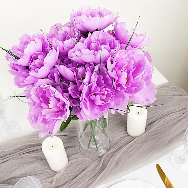 BalsaCircle 60 Lavender Silk Peony Flowers Peonies Wedding Artificial