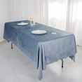 thumbnail image 1 of Balsa Circle 60" x 102" Dusty Blue Rectangular Velvet Tablecloth Reception Catering, 1 of 7
