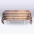 thumbnail image 1 of BalsaCircle 60" x 102" Gold White Satin Stripes Rectangle Tablecloth Dining Linens, 1 of 7