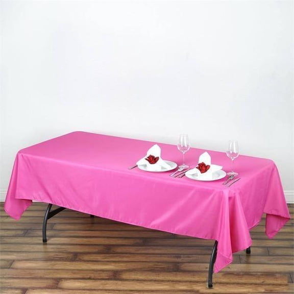 Balsa Circle 60" x 102" Polyester Rectangular Tablecloth Fuchsia