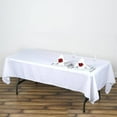 thumbnail image 1 of BalsaCircle 60" x 102" Premium Polyester Rectangular Tablecloth Table Linens White, 1 of 8