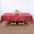 thumbnail image 1 of BalsaCircle 60" x 102" Red Big Payette Sequin Rectangular Tablecloth Reception Catering, 1 of 8