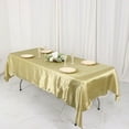thumbnail image 1 of Balsa Circle 60" x 102" Satin Rectangular Tablecloth Champagne Table Linen, 1 of 8