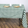 thumbnail image 1 of BalsaCircle 60" x 126" Gingham Checkered Polyester Tablecloth Green and White, 1 of 5