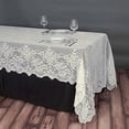 thumbnail image 1 of BalsaCircle 60" x 126" Ivory Rectangular Tablecloth Floral Lace Table Linens Events Party, 1 of 6