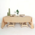 thumbnail image 1 of BalsaCircle 60" x 126" Natural Rectangular Premium Polyester Faux Burlap Tablecloth, 1 of 7