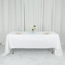 BalsaCircle 60" x 126" Polyester Rectangular Tablecloth White