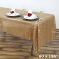 thumbnail image 1 of BalsaCircle 60" x 126" Rectangular Sequin Tablecloth Gold, 1 of 3