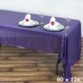 thumbnail image 1 of BalsaCircle 60" x 126" Rectangular Sequin Tablecloth Purple, 1 of 5