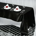 thumbnail image 1 of BalsaCircle Halloween 60" x 126" Black Rectangle Washable Decorative Satin Solid Tablecloth Linen, 1 of 3