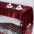 thumbnail image 1 of BalsaCircle 60" x 126" Satin Rectangular Tablecloth Burgundy Dining Table Linens, 1 of 3