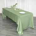 thumbnail image 1 of BalsaCircle 60" x 126" Satin Rectangular Tablecloth Sage Green Dining Table Linens, 1 of 8