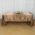 thumbnail image 1 of BalsaCircle 60" x 126" Satin Rectangular Tablecloth Taupe, 1 of 8