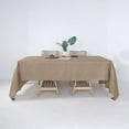 thumbnail image 1 of BalsaCircle 60" x 126" Taupe Rectangular Premium Polyester Faux Burlap Tablecloth Reception, 1 of 8