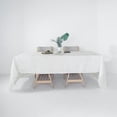 thumbnail image 1 of BalsaCircle 60" x 126" White Rectangular Premium Polyester Faux Burlap Tablecloth Reception, 1 of 7