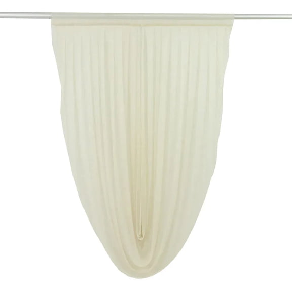 Balsa Circle 6x4 feet Beige Sheer Curtain Backdrop Wedding Drapery Panel Party Reception Home Events Ceiling Decorations Supplies