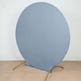 thumbnail image 1 of BalsaCircle 7.5 feet Dusty Blue Fitted Spandex Round Wedding Backdrop Stand Cover Wedding Party Event, 1 of 7