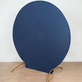 thumbnail image 1 of BalsaCircle 7.5 feet Navy Blue Fitted Spandex Round Wedding Backdrop Stand Cover Wedding Party Event, 1 of 7
