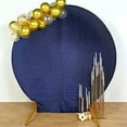 thumbnail image 1 of BalsaCircle 7.5 feet Navy Blue Metallic Glittered Spandex Round Backdrop Stand Cover Wedding Decorations, 1 of 7