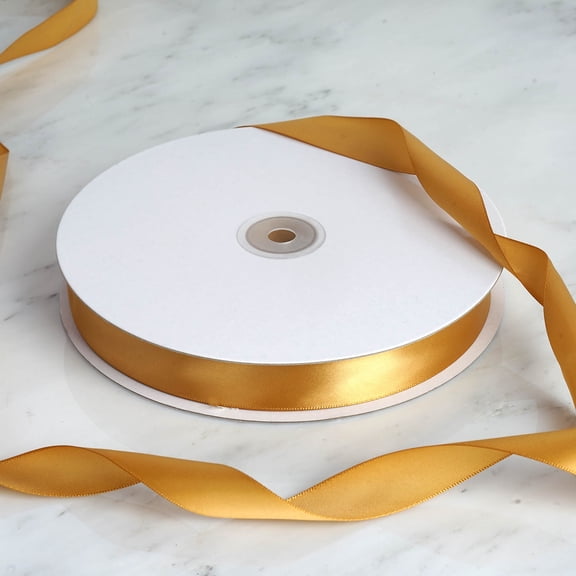 BalsaCircle 7/8" x 100 yards Gold Shiny Single Side Satin Ribbon Wedding FAVORS Party Crafts