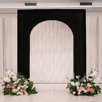 Balsa Circle 7 feet Black Spandex Backdrop Arch Cover for Arc de Triomphe Stand Party Events