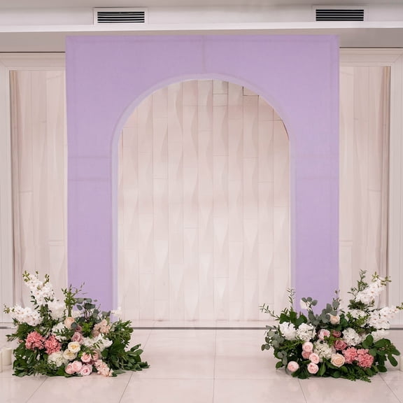 Balsa Circle 7 feet Lavender Spandex Backdrop Arch Cover for Arc de Triomphe Stand Party Events