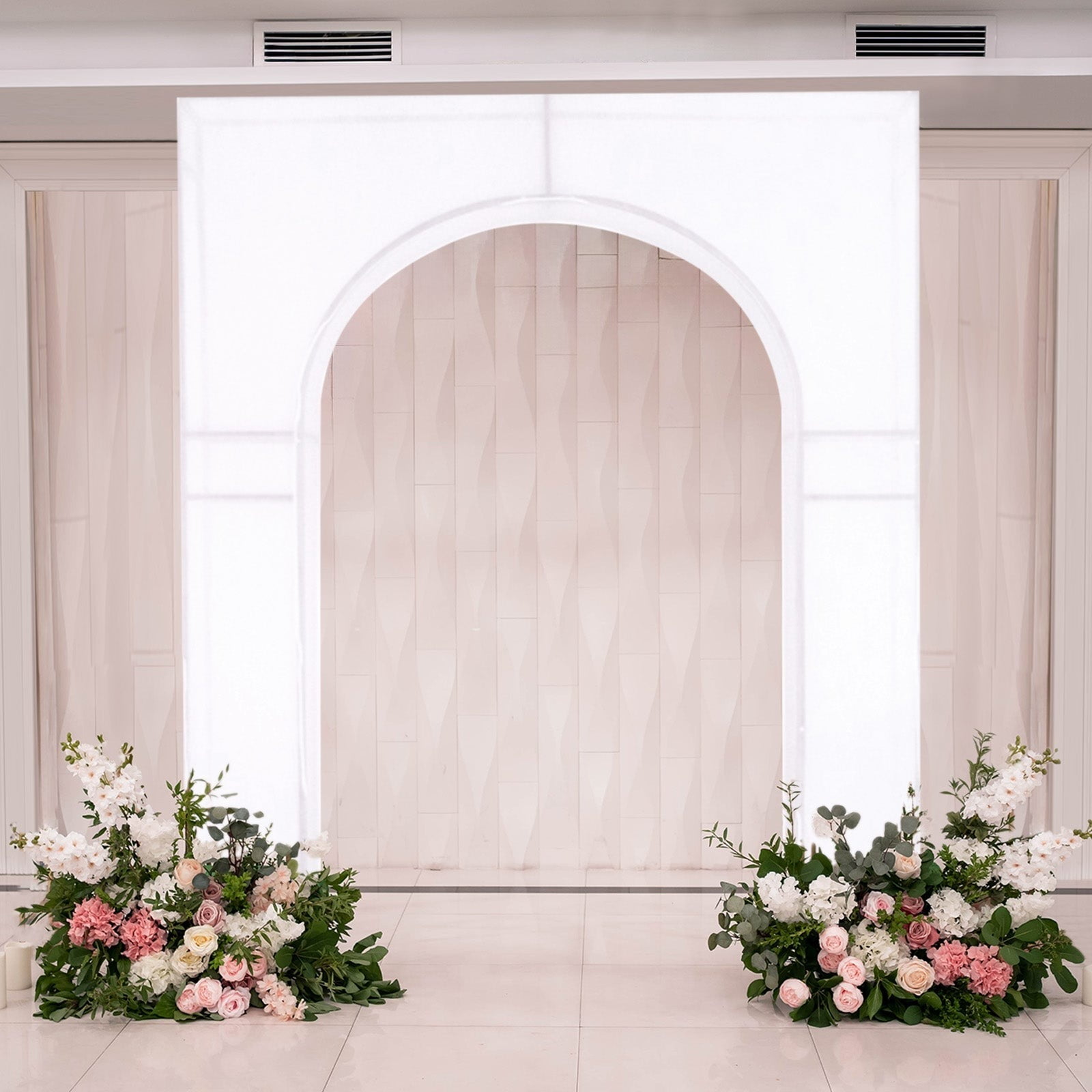 Balsa Circle 7 feet White Spandex Backdrop Arch Cover for Arc de ...