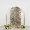 thumbnail image 1 of BalsaCircle 7 ft Champagne Fitted Sparkly Big Payette Sequin Round Top Wedding Arch Backdrop Stand Cover Party Events Decorations, 1 of 8