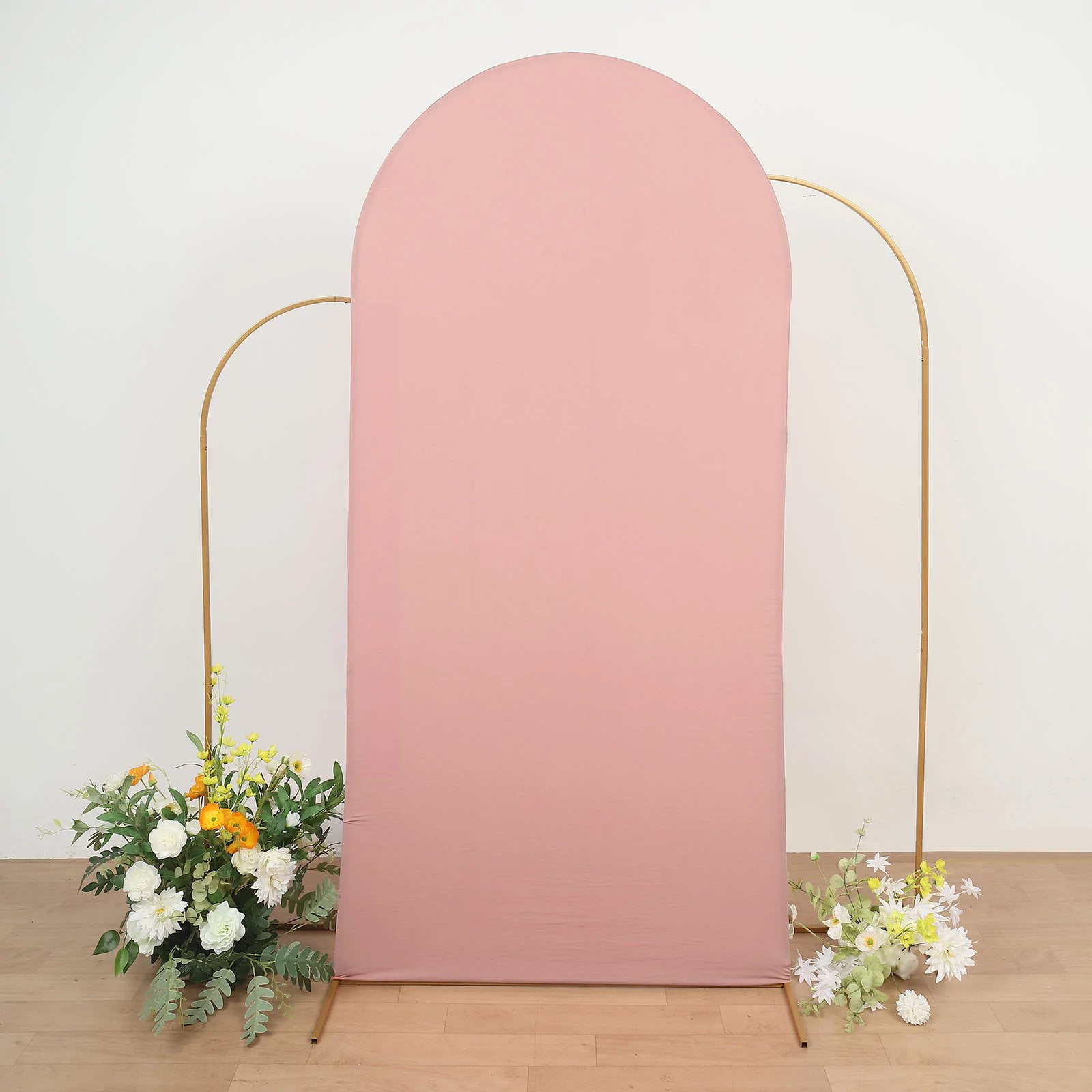 BalsaCircle 7ft Matte Spandex Round Top Wedding Arch Backdrop Stand ...