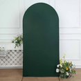thumbnail image 1 of BalsaCircle 7 ft Hunter Green Fitted Matte Spandex Round Top Wedding Arch Backdrop Stand Cover Party Events Decorations, 1 of 8