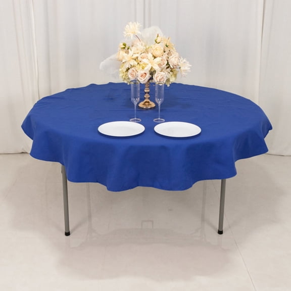 BalsaCircle 70" Cotton Round Royal Blue Tablecloth Reception Catering Dining Table Linens