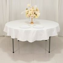 BalsaCircle 70" Cotton Round White Tablecloth Reception Catering Dining Table Linens