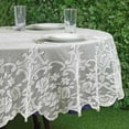 thumbnail image 1 of Balsa Circle 70" Ivory Round Tablecloth Floral Lace Table Linens Dining Decorations, 1 of 6