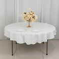 thumbnail image 1 of BalsaCircle 70" Round Cotton Tablecloths Wedding Linens White, 1 of 8