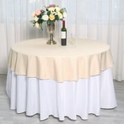BalsaCircle 70" Round Polyester Tablecloths Wedding Beige