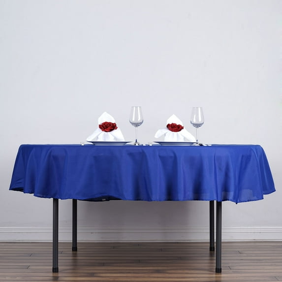 BalsaCircle 70" Round Polyester Tablecloths Wedding Royal Blue