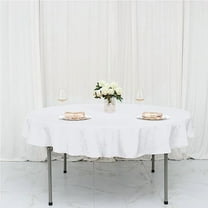 BalsaCircle 70" Round Polyester Tablecloths for Wedding - White